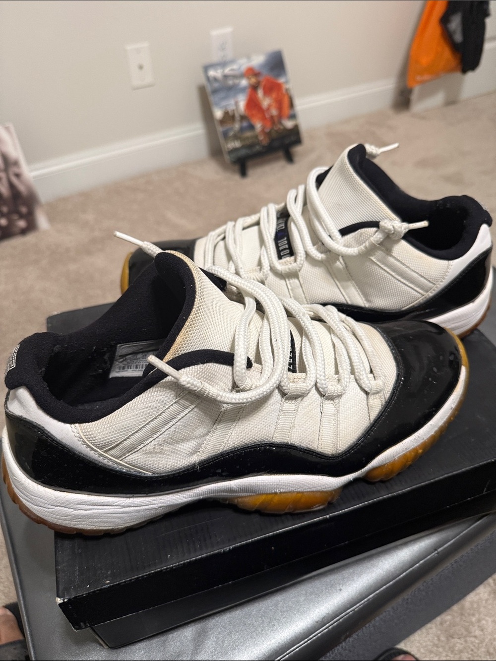 Jordan Low-Top Men's Athletic Sneakers in White and Black